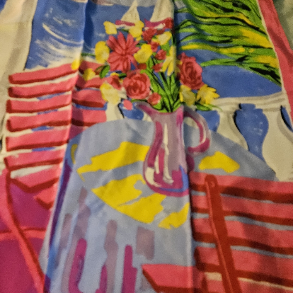 Echo Caribbean Balcony Silk Scarf - Picture 5 of 11